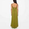 High-Waisted V-Neck Sleeveless Maxi Dress With Flared Skirt Solid Color Resort Wear 2025