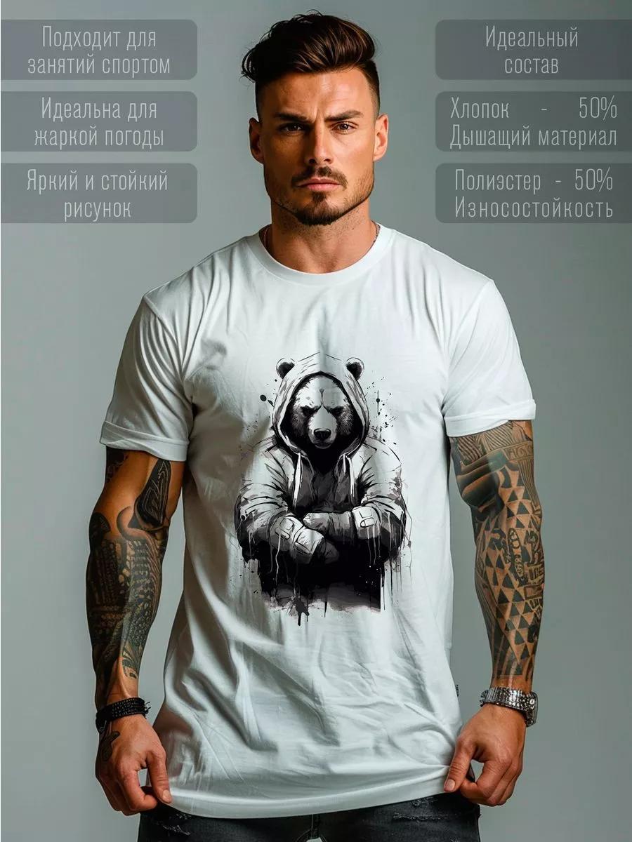 White motorcycle print T-shirt L
