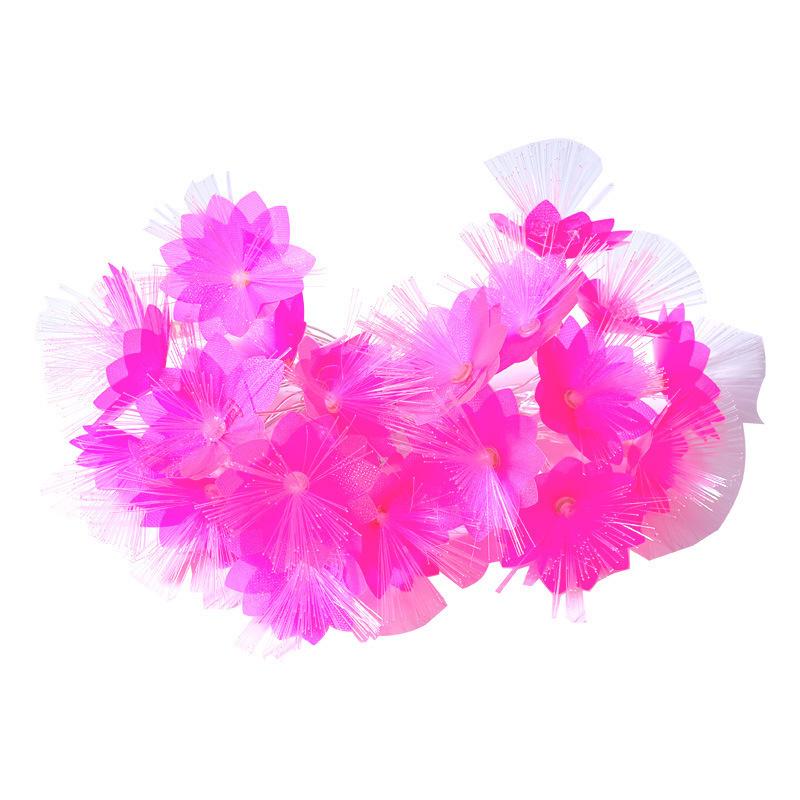 Creative LED Solar Fiber Optic Flower String Lights for Weddings & Decorations