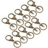 10Pcs Key Chain Plating Non Fading Simple Keychain Bag Buckle Lobster Clasp Hook(Antique Brass )