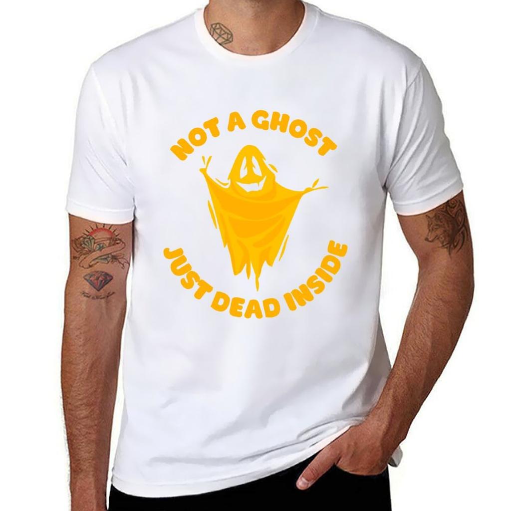 Not A Ghost Just Dead Inside Halloween Scary Tshirt Odor Resistant Short Sleeve Top