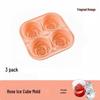 Rose Silicone Ice Cube Tray with Lid