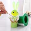 Toothpick Storage Box Large Capacity Dustproof Self-Picking Rabbit Toothpick Holder for Home