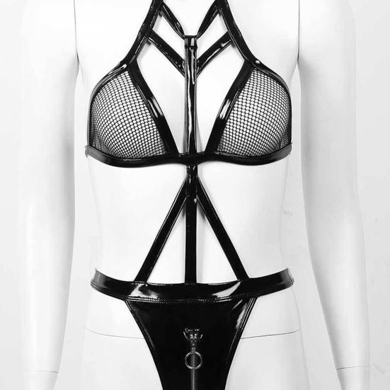 Chique dames bodysuit Catsuit slim fit rits pornografische backless dames bodysuit