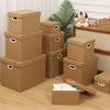 Large Capacity Kraft Paper Storage Box with Lid