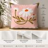 Flower Ins Simple Art Cushion Cover Silky Short Plush Invisible Zipper Dustproof Sofa Pillow Case For Home Decor