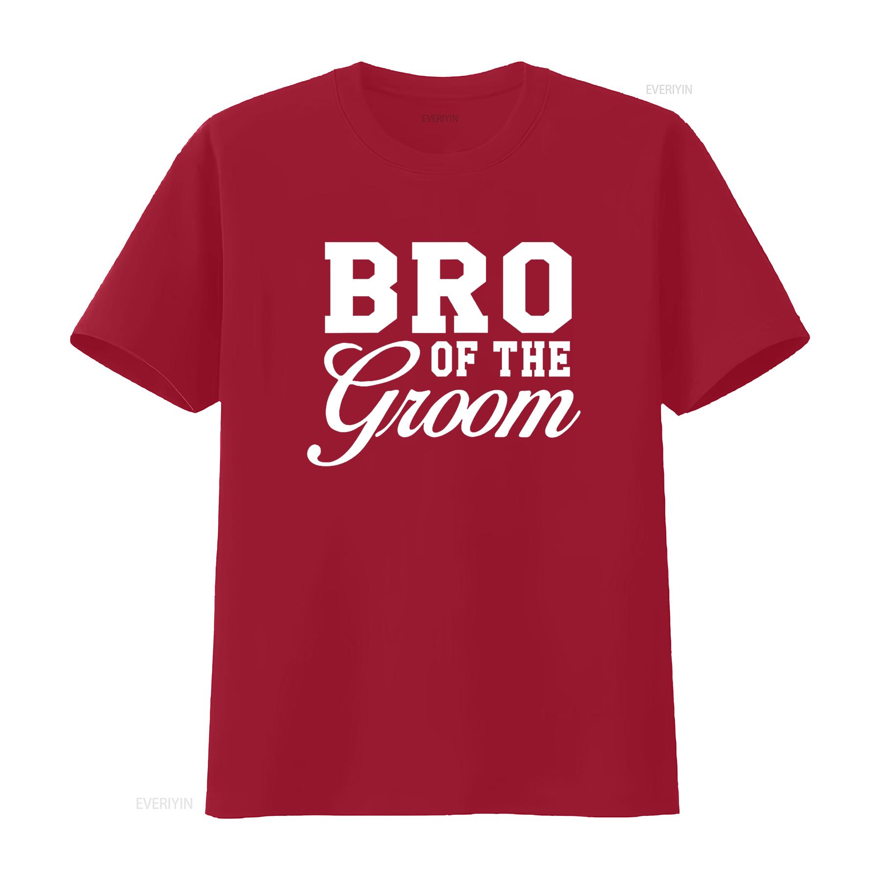 

Bro Brother Of The Groom Wedding Party T Shirt vintage Washed homme designer clothes Breathable streetwear Comfortable fashion S
