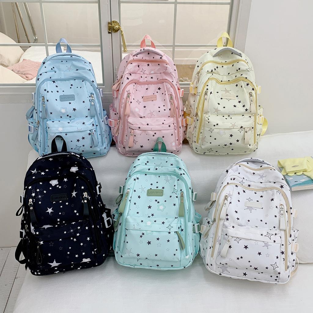 Schoolbag College Light Cute School Bag Junior High School Girl High School Student Backpack College Student Travel Commuter Backpack