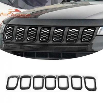 Front Center Grille Ert Cover Trim Decorative for Jeep Compass 21+Accessories