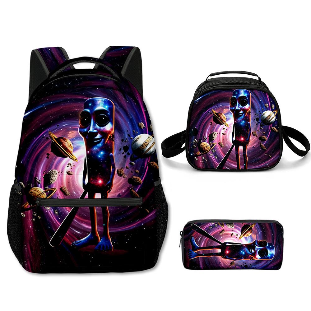 Populaire Nieuwigheid tungtungtung 3D Geprint 3 stuks/Set student Schooltassen Reizen Notitieboek Rugzak Crossbody Lunchtas Etui