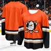 2026 New Men's Ice Hockey Training Shirt for The Duck Team - 3D Print, Breathable, Moisture-Wicking Long-Sleeved T-Shirt Kids