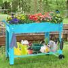 Raised Planter Box Beds with Wheels Legs Elevated Garden Bed for Indoor Outdoor Large Metal Mobile Planter Box with Bottom Shel