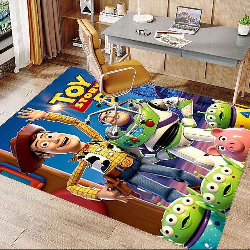 1pc Toy Story Adventure Begins Carpet for Playroom Bedroom Living Room Sofa Home Decor,kids Game Area Rug Non-slip Floor Mat Y72944