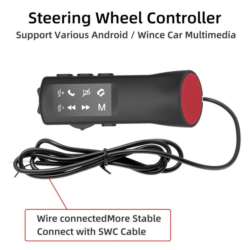 Multifunktionaler Lenkradcontroller 8 Tasten Lenkradsteuerungstaste für Auto-DVD-Multimedia-Player GPS-Navigation