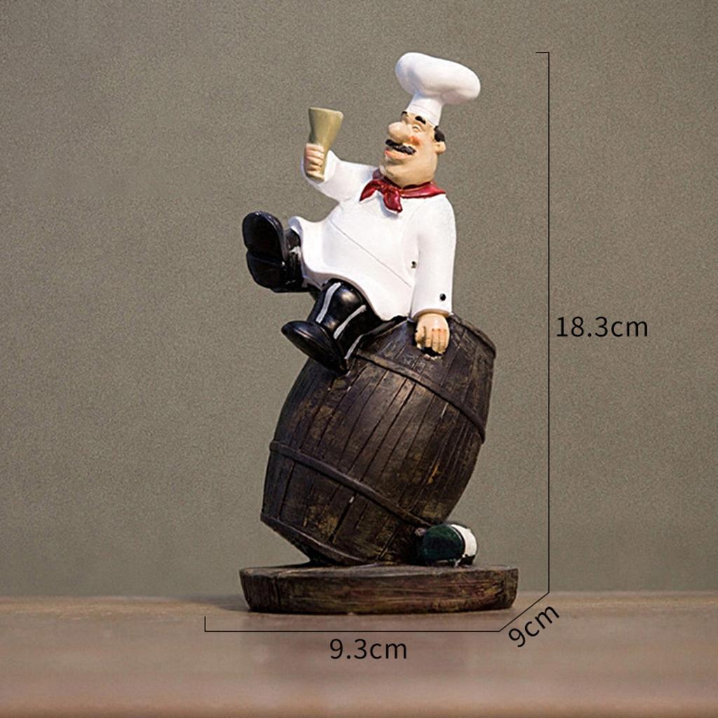 Chef Figurine Miniature Statue Shop Decorationation Art Gift
