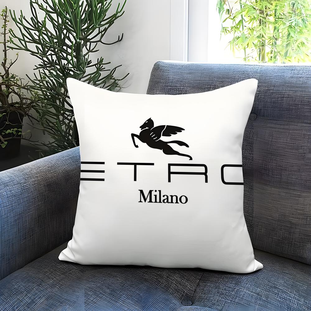 E-Etro Brand Cushion Cover Comfortable Reversible Pillow Cover Ideal for Car Sofa Bedroom & Beyond