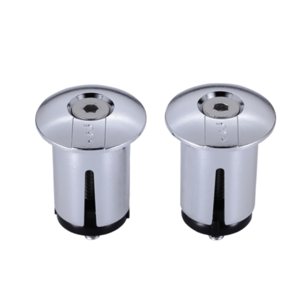 BBB Bicycle Handlebar Tape End Caps Silver 447708 Screw-on BHT-96