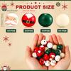 Random size quantity Christmas wooden beads Christmas wooden beads Christmas round beads Winter pine round beads natural wood