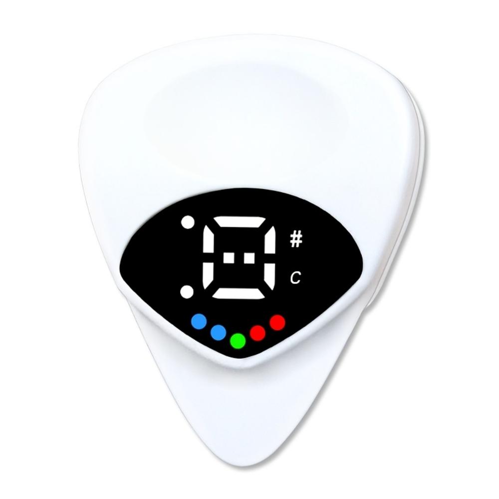 1‑Pc Portable Pick‑Shaped Tuner, 2‑in‑1 for Acoustic Guitar & Ukulele, Chromatic Multi‑Function Pitch Calibrator