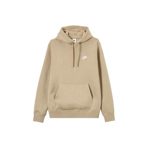 

Nike solid color hooded casual long-sleeve vintage sweatshirt for men in khaki EU M хакі