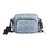 Cargo Monogram Fashion Simple Casual Camera Bag Zipper Closure Shoulder Bag Medium Men Bags Denim-Blue CEA06-SVNIM
