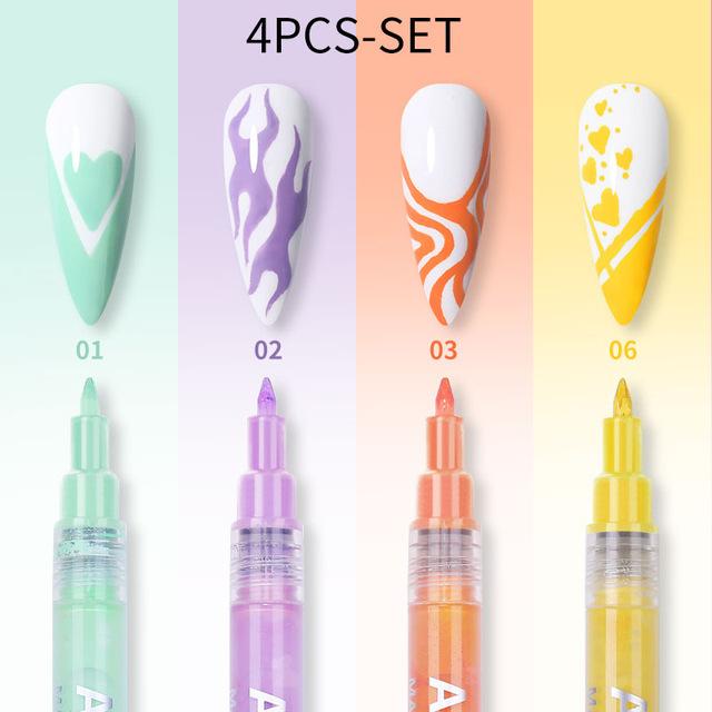 Nail Art Graffiti Pen 3D Painting Pen Nail Dot Pen String Pen, Acrylic Paint Marker