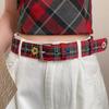 Women'S Y2K Belt With Plaid Denim Jeans Decoration Dopamine Belt Accessories For American Hot Girl