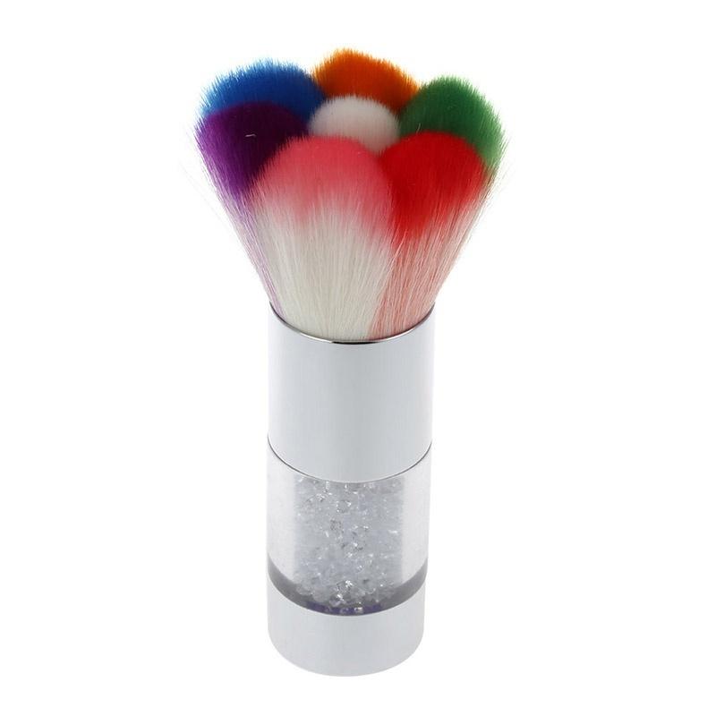 

Кисть для удаления пыли для нейл-арта, очиститель для акриловой и УФ-гелевой пудры для ногтей, разноцветная 1 pc