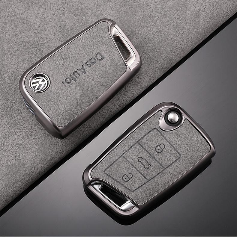 TPU Leather Car Remote Key Case Fob Cover Holder Shell For Volkswagen VW Polo Golf 7 MK7 Tiguan Passat Jetta E-golf AccessoriesBR2
