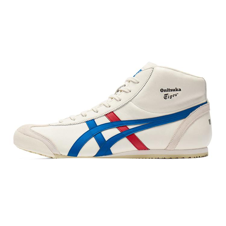 ONITSUKA TIGER Mexico Mid Runner Sports Retro Durable Mid-Top Lifestyle Casual Shoes Unisex Sneaker Beige Blue 1183B577-103