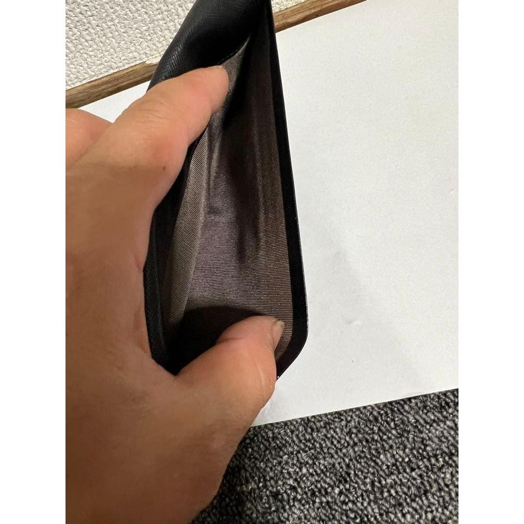 Used BURBERRY Coin purse Leather Bifold Long Wallet Nova Check Black