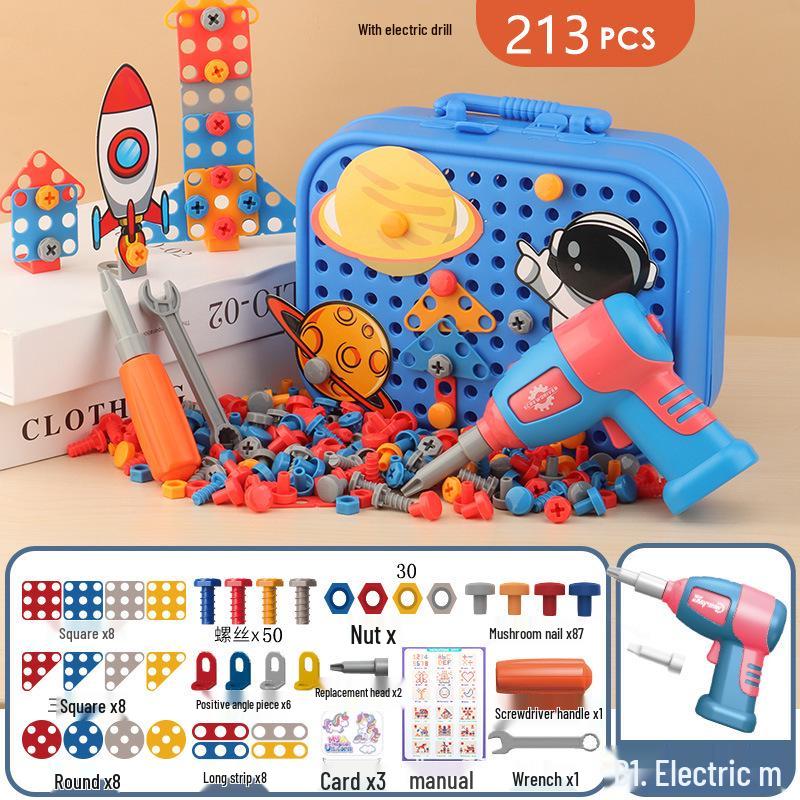 Children's Electric Drill Building Block Set: Assembly & Disassembly Educational Toolbox