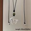 Bohemian Vintage Long Necklace Adjustable Sweater Chain Gifts Sheep Pendant Necklace  Daily Wear