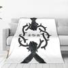 Bad Omens Logo Metalcore Merchandise Black Metal Blanket Flannel Sofa Throw Blanket for Couch Bedding Travel Throws Bedspread