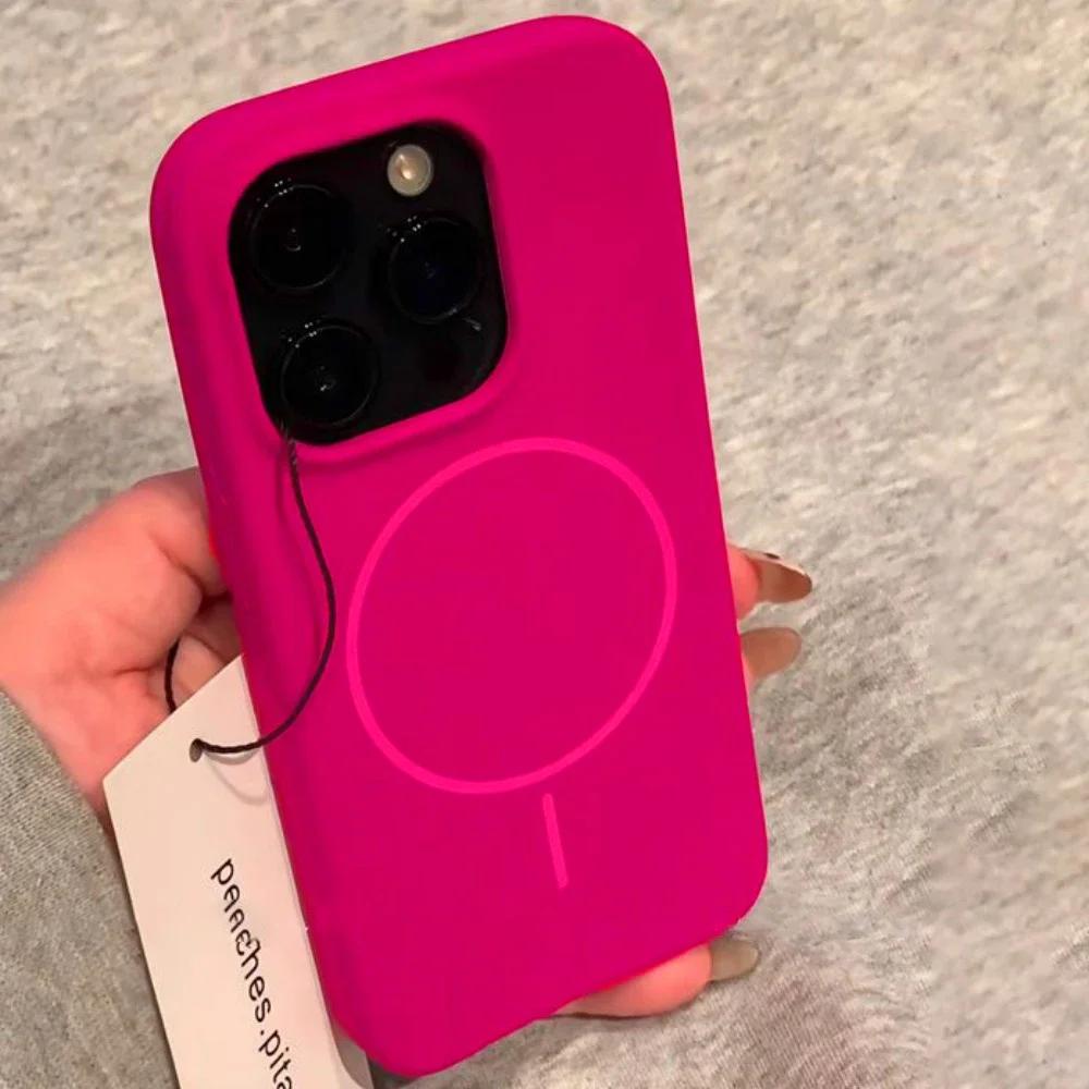 Luxury Liquid Silicone Case For iPhone 17 Pro 16 15 14 13 12 Pro Max 11 for Magsafe Magnetic Wireless Charging Shockproof Capa
