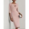 MGHR Women's Fashion Summer Spring 3/4 Sleeves Solid Color Print Casual Dresses