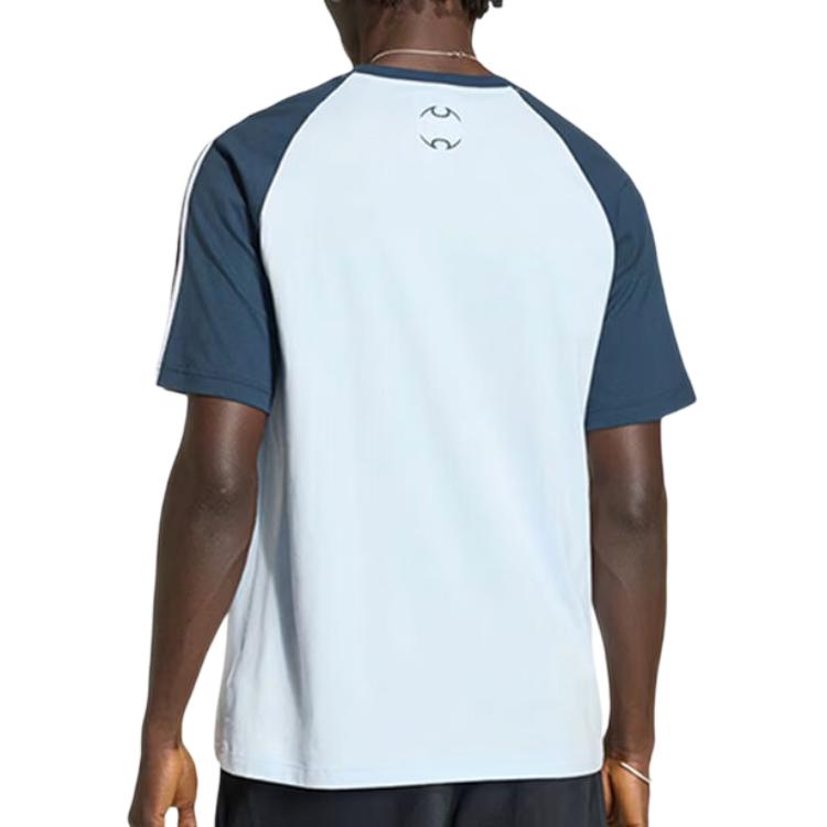 Adidas T Shirts Men's Blue Crew Neck Moderate KD4350