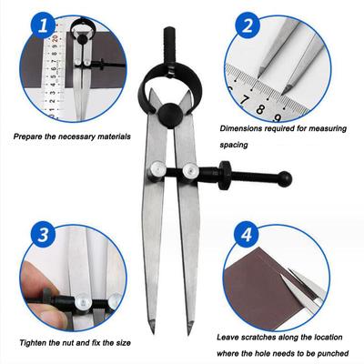 Quick Adjustment of Leather Spacing Gauge, Metal Drawing Gauge, Edge Marker, Edge Press, Leather Art Marking Tool