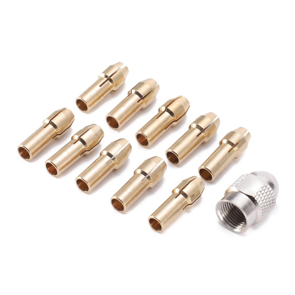 Copper Collet Chuck Durable Brass Collet Adapter Electric Grinding Chuck for Rotary Tools & Power Drills Under 4.8mm