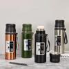 600/800/1000ml Thermos Bottle Stainless Steel Water Bottle with Lid Outdoor Travel Portable Thermal Cup Leakproof Water Cup