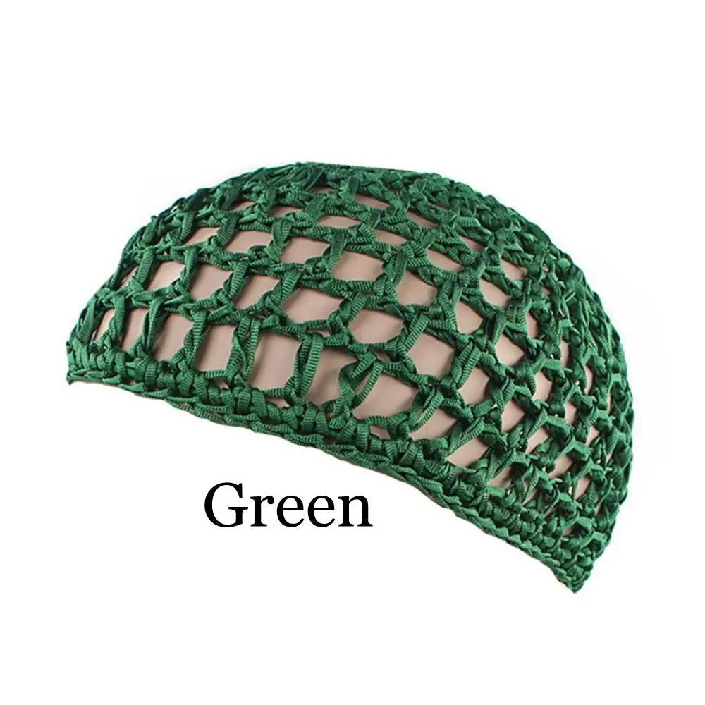 Soft Rayon Knit Snood Hat Mesh Hair Net Hair Care Cap Crochet Sleeping Night Cover Turbans