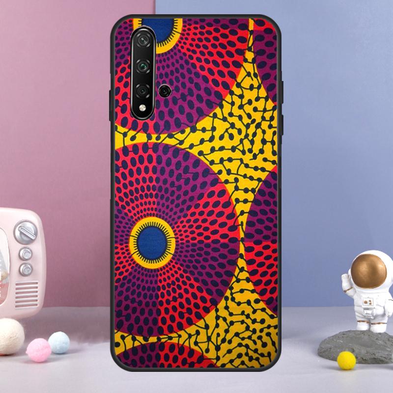 African Fabric Print For Huawei Nova 9 10 SE 3i 7i 8i 11i 12i Y60 Y61 Y70 Y72 Y73 Y90 Y91 P20 P30 P40 Lite Case