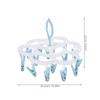 1Pcs Plum Blossom Socks Drying Rack Sturdy Clip Hanger Windproof Drip Hanger Household Clothes Stand Blue Windproof Drying Rack