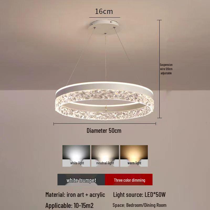 Nordic Modern Minimalist Ring Chandelier for Dining and Living Spaces