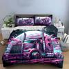 Stylish Truck Art Decor Set Multiple Sizes Kid'S And Adults' Bedroom Exquisite 3Pc Bedding Set, Gift