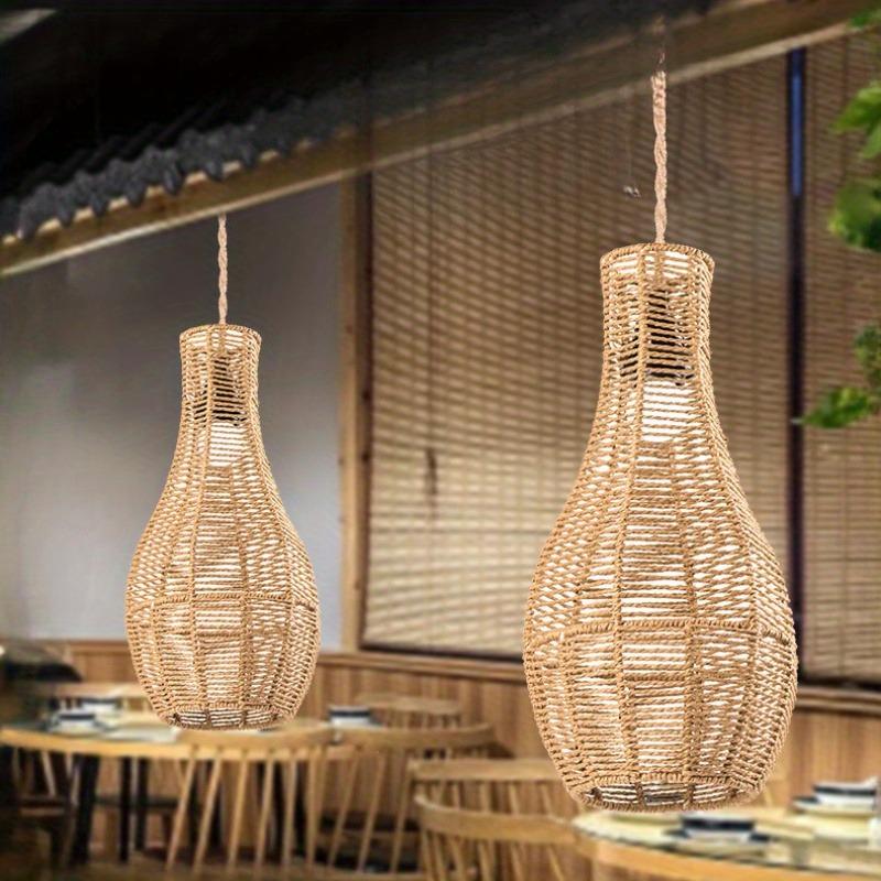 Weave Rope Lampshade Lighting Fixtures Rustic Decoration Hanging Lamp Shade for House Hallway Living Room Home Dining Room