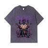 275 GSM Washed T-shirts 100% Cotton One Piece V65 Zoro Print Unisex Heavy Cotton T Shirt