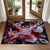 Bayern Munich Design Crystal Velvet Rug Soft Decorative Mat for Bedroom Entrance