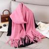 New Winter Scarf For Women Long Warm Cashmere Scarves Hijab Solid Lady Shawl Wrap Female Pashmina Bandana Head Scarfs
