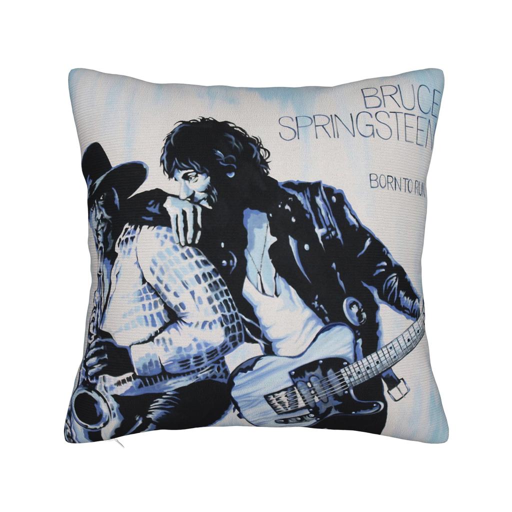 Bruce The E Street Band Springsteen Square Pillow Cases Rock USA 80s Cushion Cover Custom Decorative Pillowcase for Sofa 45x45cm